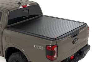 Ford Ranger Hard Roll Up Bed Cover - Rough Country - Low-Profile - Matte Black - '24-'25 Ford Ranger Hard Roll Up Bed Cover - Rough Country - Low-Profile - Matte Black - '24-'25